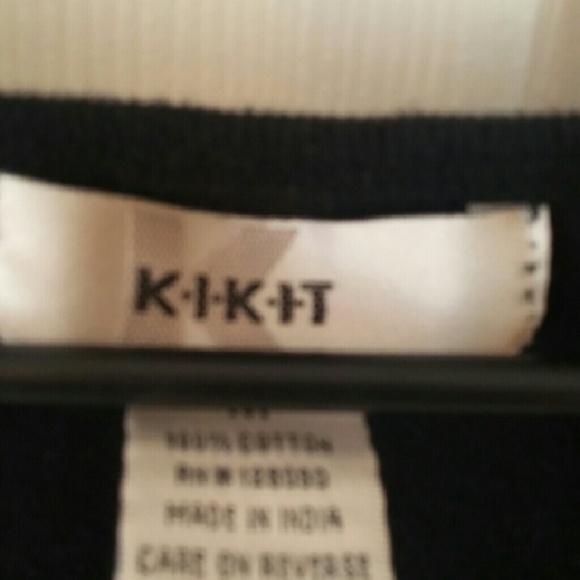 Kikit Black Tank Top w/ a White Floral Print Size Medium - Picture 3 of 3